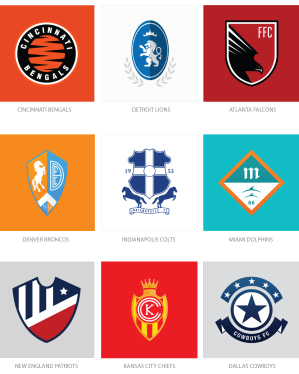 American Football Logos Redesigned | Articles | LogoLounge