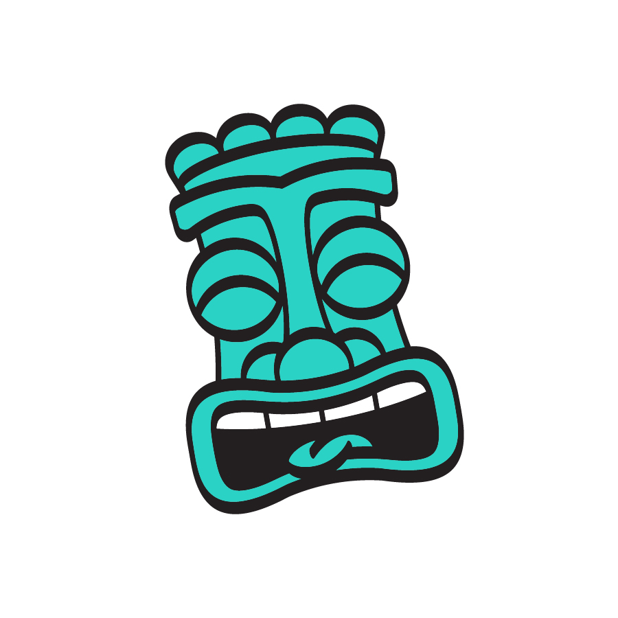 Tiki Head logo design by logo designer Crusoe Design Co. for your inspiration and for the worlds largest logo competition