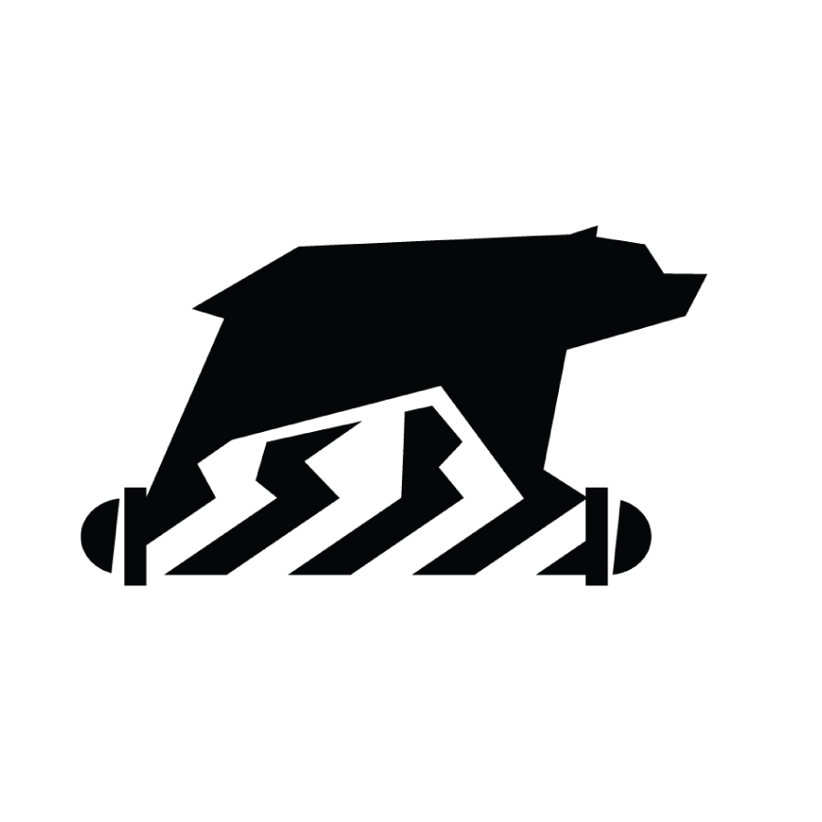 Black Bear Barber Pole Symbol logo design by logo designer Crusoe Design Co. for your inspiration and for the worlds largest logo competition