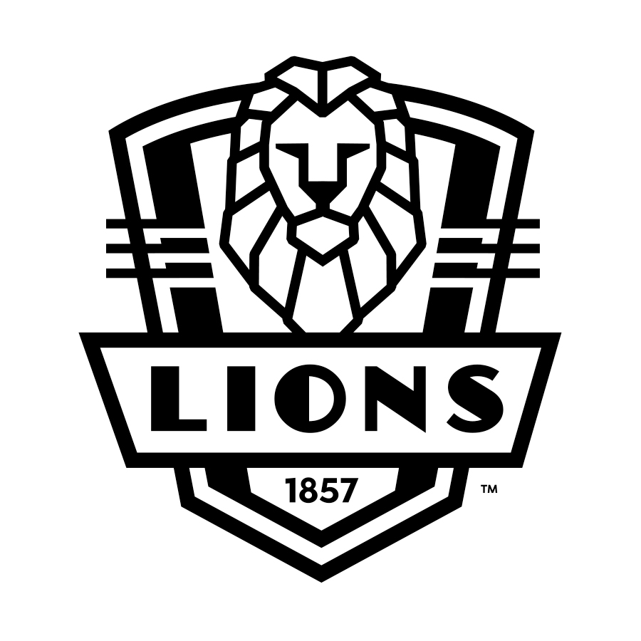 Lawrence Lions logo design by logo designer Brian White Design for your inspiration and for the worlds largest logo competition