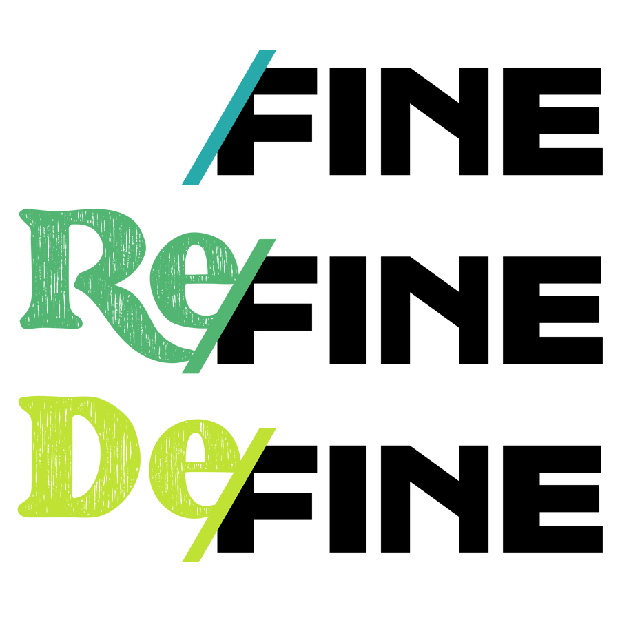 /fine Re/fine De/fine Exhibition logo design by logo designer David J. Short for your inspiration and for the worlds largest logo competition