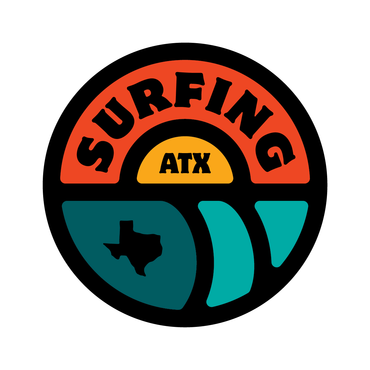 Surfing ATX logo design by logo designer Chad Ehlinger for your inspiration and for the worlds largest logo competition