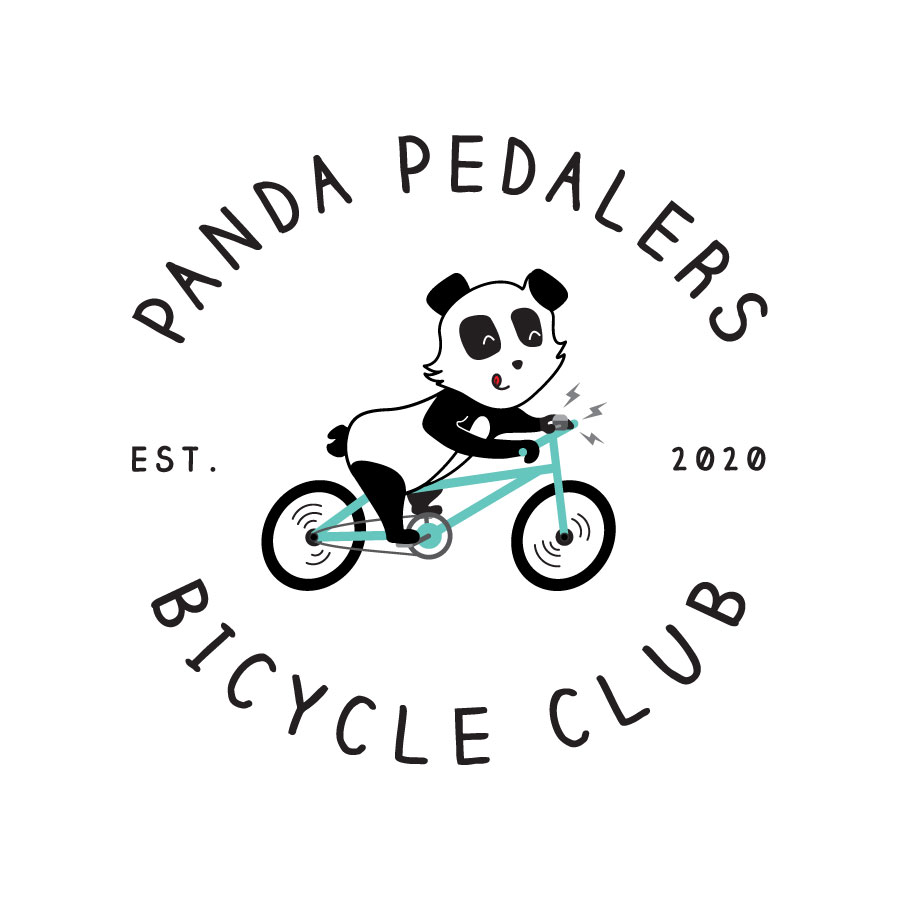 Panda Pedalers Bicycle Club logo design by logo designer Graphicsbyte for your inspiration and for the worlds largest logo competition