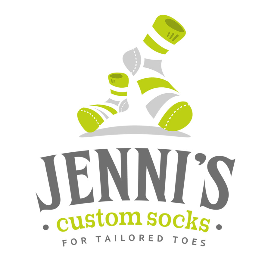 Jennis Custom Socks logo design by logo designer Webcore Design for your inspiration and for the worlds largest logo competition