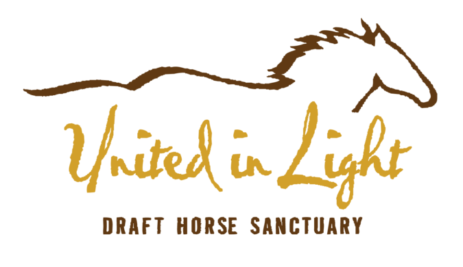 United In Light Draft Horse Sanctuary Logo logo design by logo designer Bill Aitchison for your inspiration and for the worlds largest logo competition