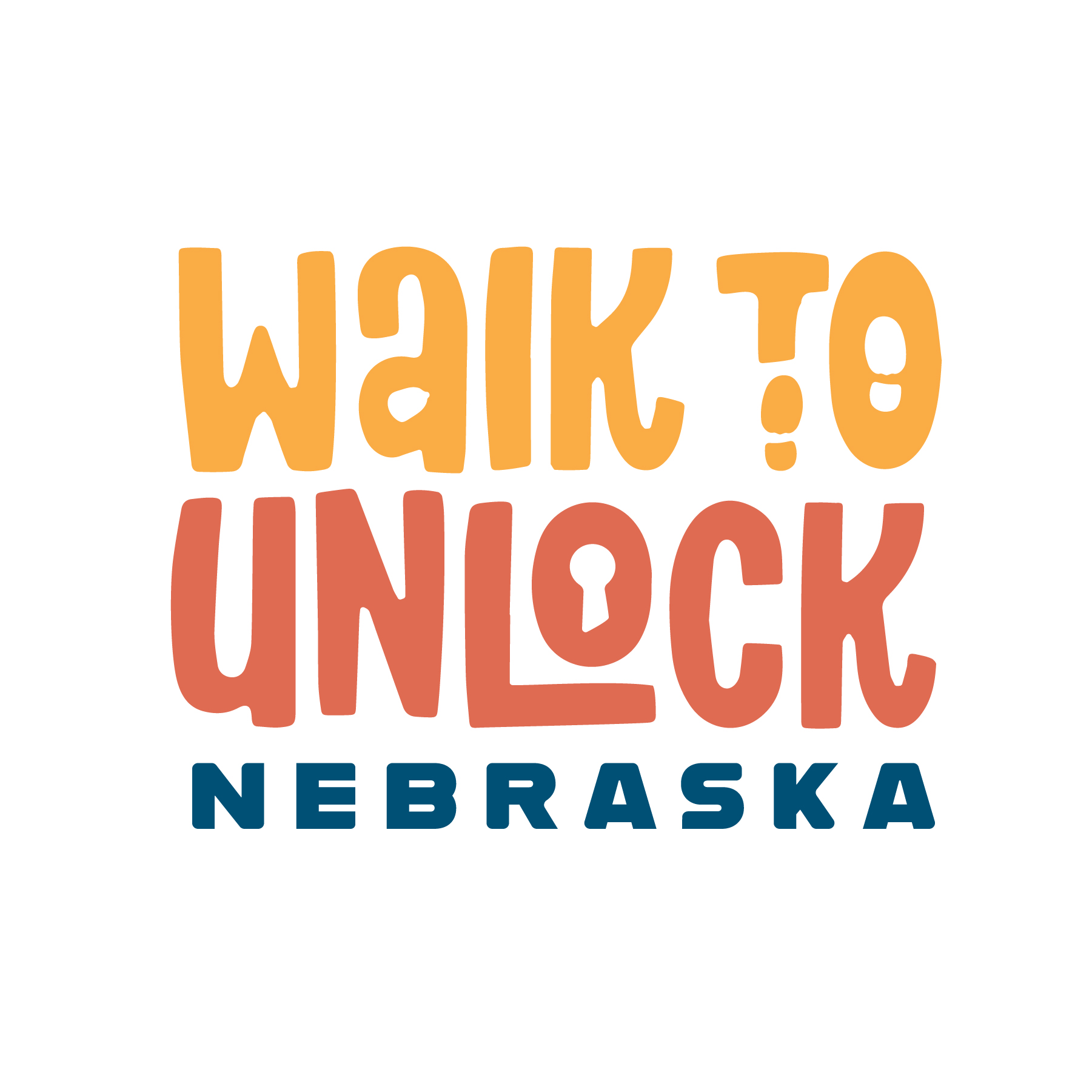 Walk to Unlock Nebraska Logo  logo design by logo designer Emspace + Lovgren for your inspiration and for the worlds largest logo competition