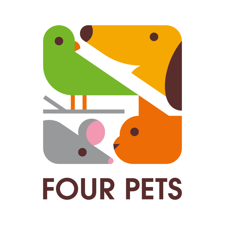 Four Pets logo design by logo designer Nikita Lebedev for your inspiration and for the worlds largest logo competition
