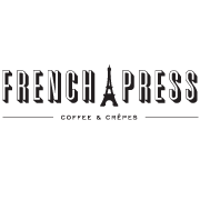 French Press Coffee & Crepes logo design by logo designer Clark & Co. for your inspiration and for the worlds largest logo competition