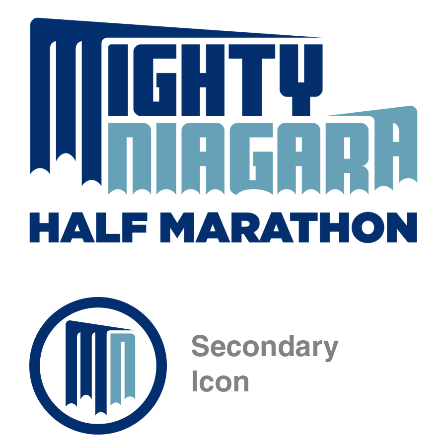 Mighty Niagara Half Marathon logo design by logo designer Design Department for your inspiration and for the worlds largest logo competition