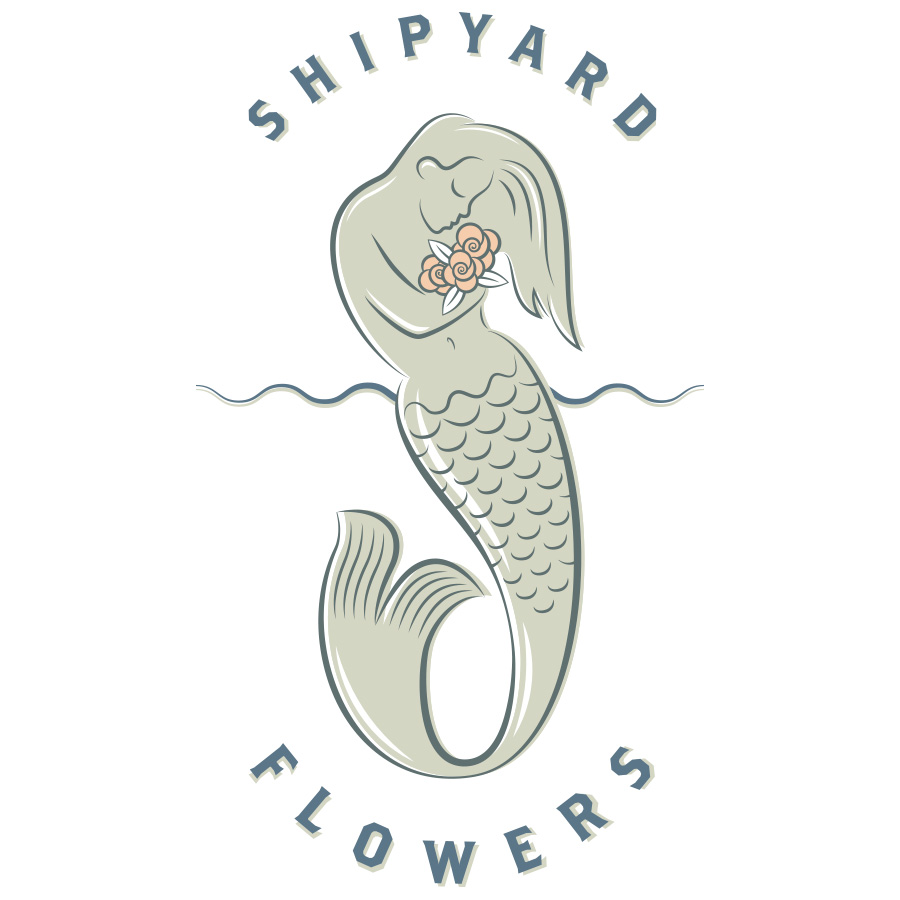 Shipyard Flowers logo design by logo designer Ross Hogin Design for your inspiration and for the worlds largest logo competition