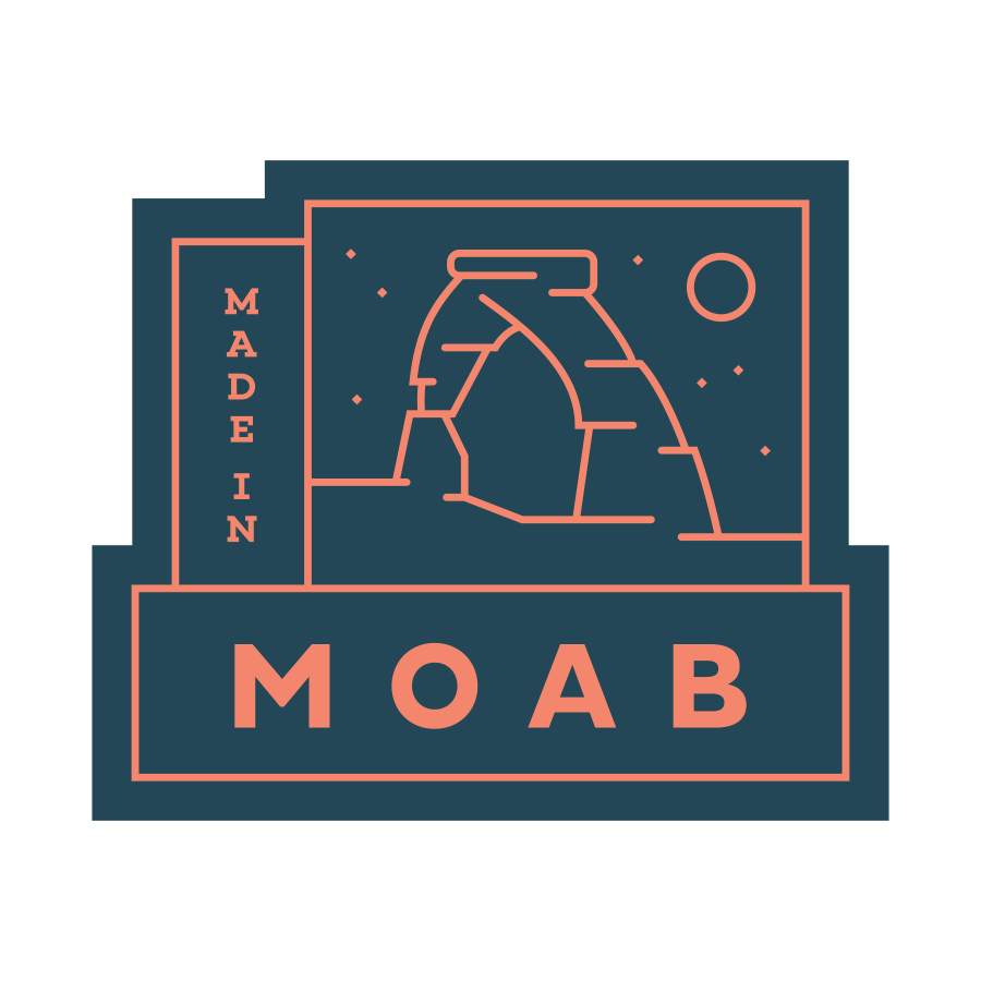 MadeinMoab logo design by logo designer Neon Space Lab for your inspiration and for the worlds largest logo competition
