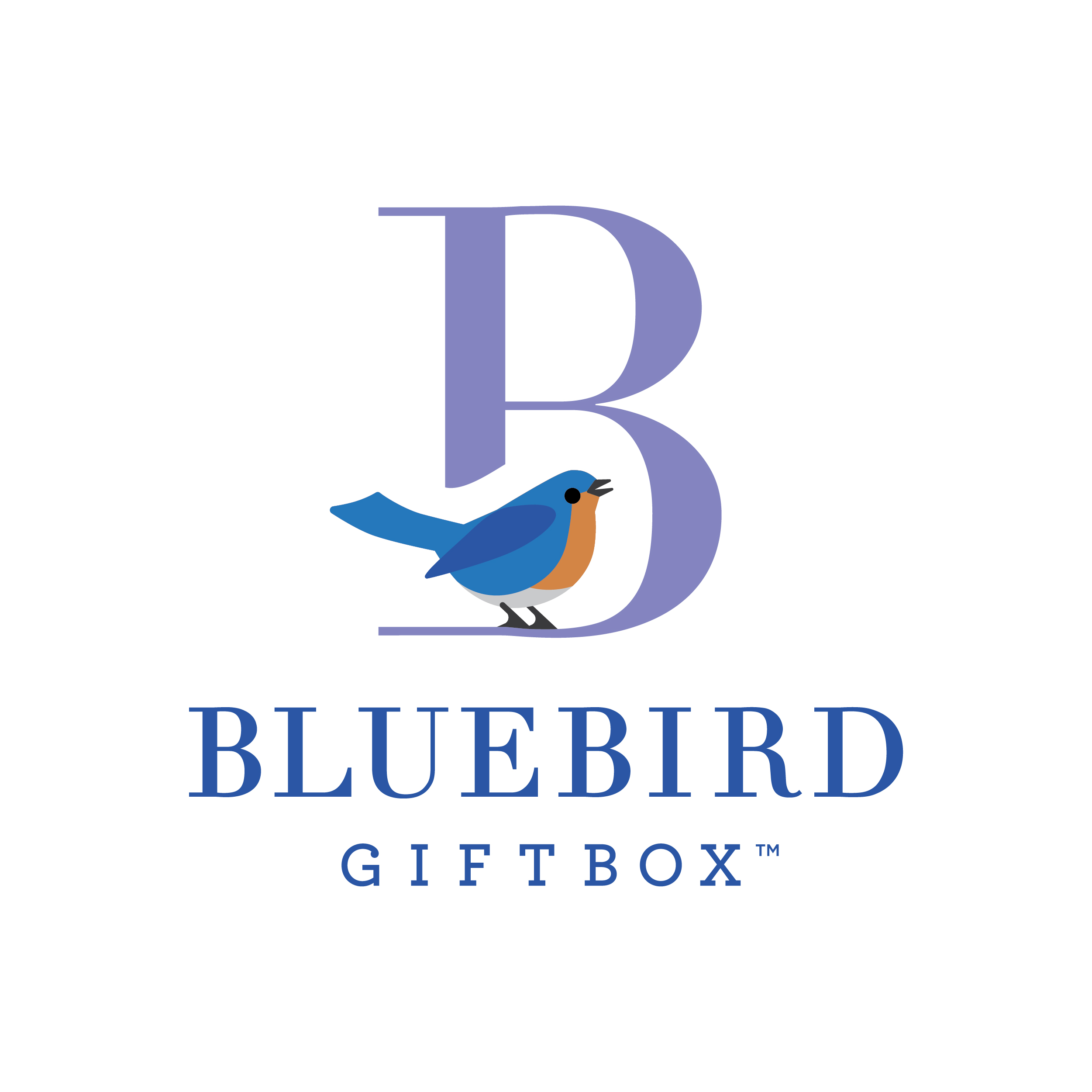 Bluebird Giftbox  logo design by logo designer Roxanne Bradley-Tate Design, LLC for your inspiration and for the worlds largest logo competition