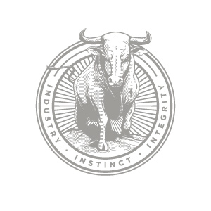 Ted Perez + Associates - Bull Emblem logo design by logo designer Alex Rinker for your inspiration and for the worlds largest logo competition
