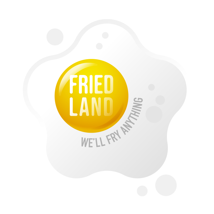 Friedland (fried egg) logo design by logo designer Rick Byrne for your inspiration and for the worlds largest logo competition