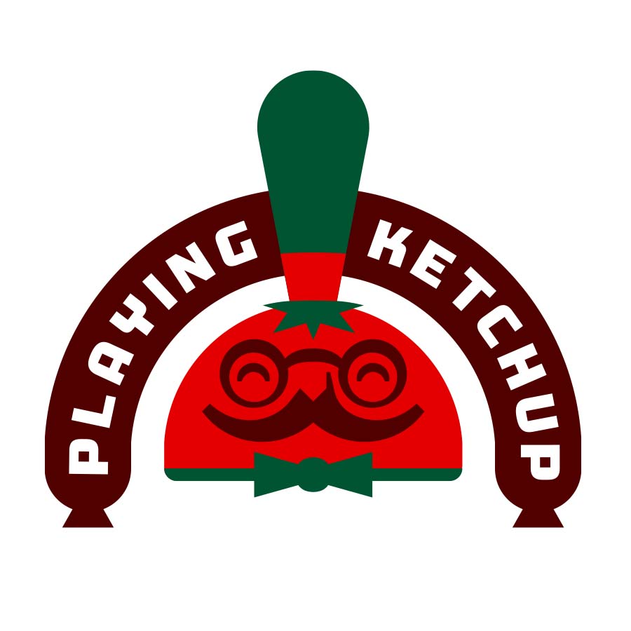 Playing Ketchup Tomato Man logo design by logo designer Dog & Dwarf for your inspiration and for the worlds largest logo competition