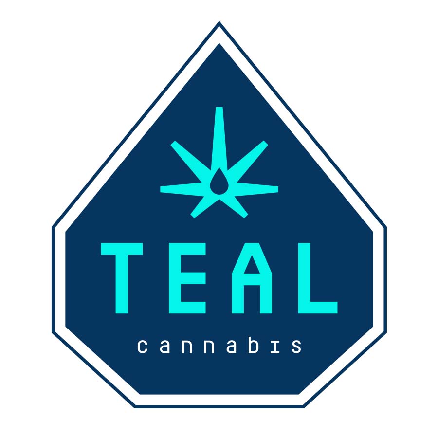 Teal Cannabis Badge logo design by logo designer Dog & Dwarf for your inspiration and for the worlds largest logo competition