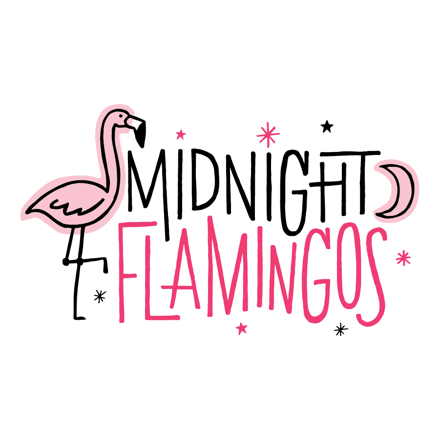 Midnight Flamingos logo design by logo designer Kay Wolfersperger for your inspiration and for the worlds largest logo competition