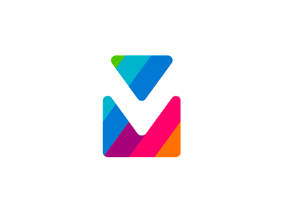 viaMail / via Mail, V M monogram logo design symbol logo design by logo designer Alex Tass for your inspiration and for the worlds largest logo competition