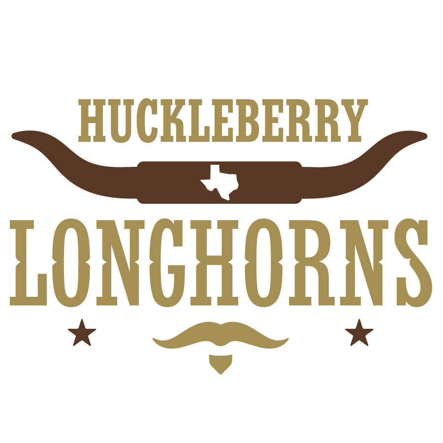 Huckleberry Longhorns 1 logo design by logo designer Haffelder Studios for your inspiration and for the worlds largest logo competition