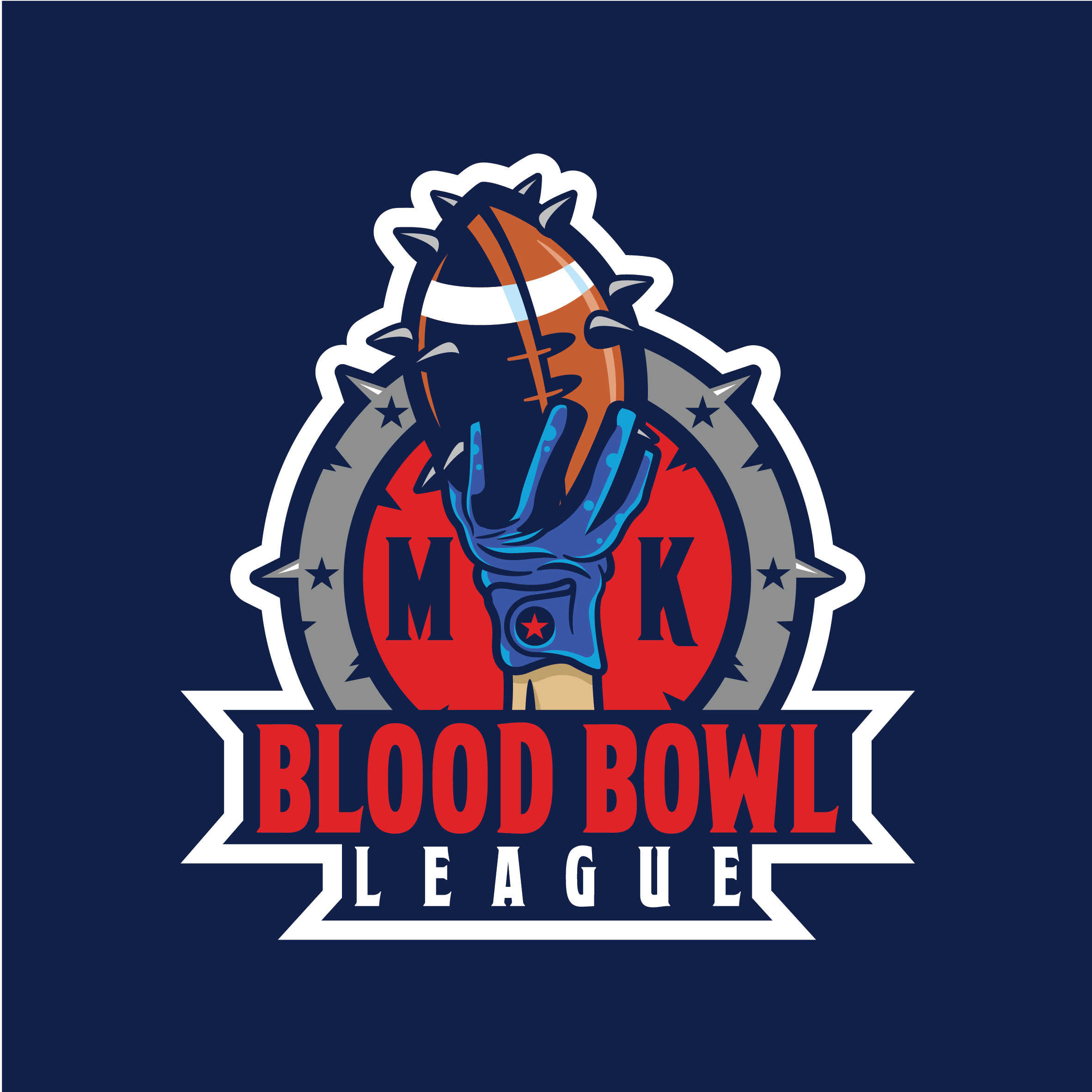 MK Blood Bowl League logo design by logo designer Tortoiseshell Black for your inspiration and for the worlds largest logo competition