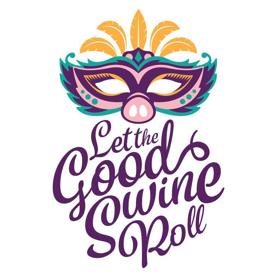 2019 Houston Rodeo Swine Auction - Let the Good Swine Roll logo design by logo designer Joe Lovchik Design for your inspiration and for the worlds largest logo competition