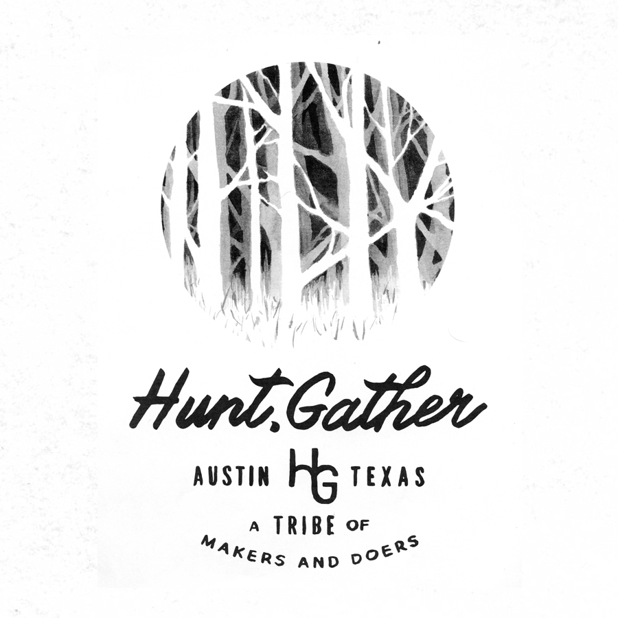 Hunt, Gather logo design by logo designer Keith Davis Young for your inspiration and for the worlds largest logo competition
