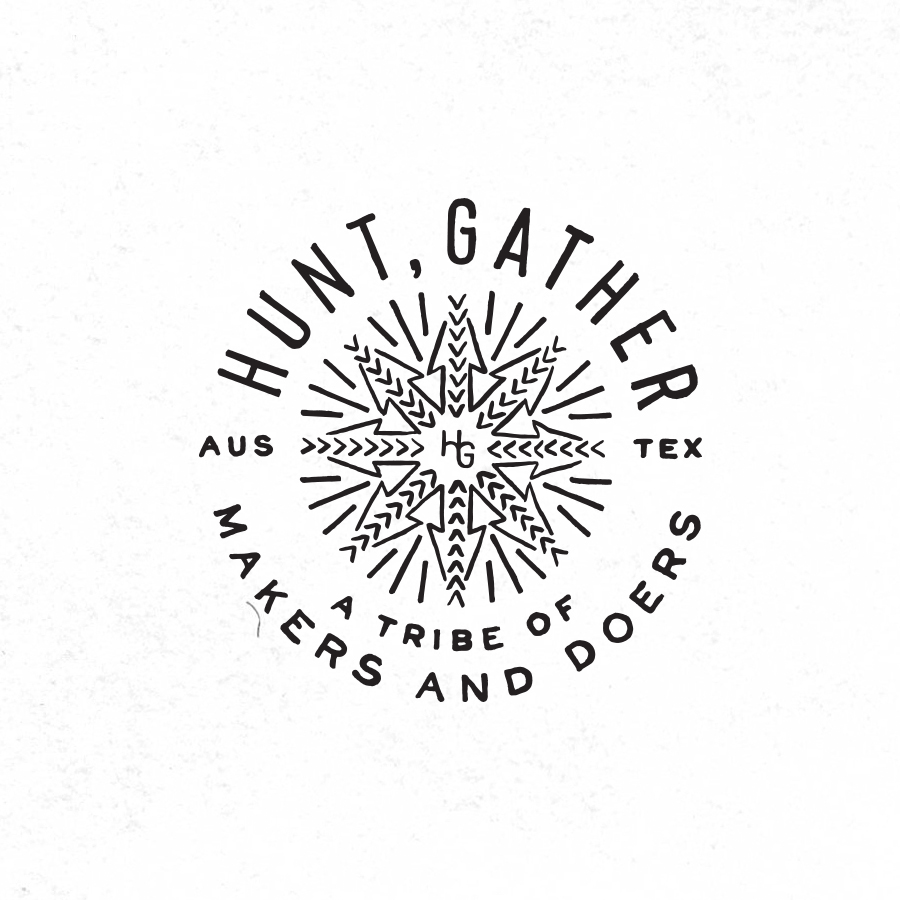 Hunt, Gather logo design by logo designer Keith Davis Young for your inspiration and for the worlds largest logo competition