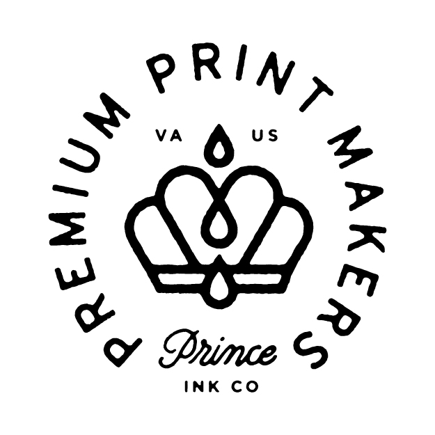 Prince Ink Lock-up logo design by logo designer The Blksmith Design Co. for your inspiration and for the worlds largest logo competition