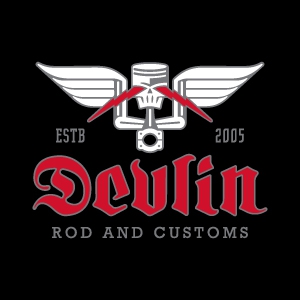 Devlin Rod and Custsoms logo design by logo designer Chris Parks for your inspiration and for the worlds largest logo competition