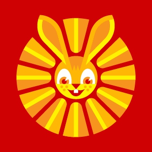Sunshine The Bunny logo design by logo designer Chris Parks for your inspiration and for the worlds largest logo competition