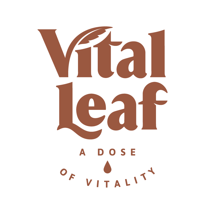 Vital Leaf - Stacked logo design by logo designer Murmur Creative for your inspiration and for the worlds largest logo competition