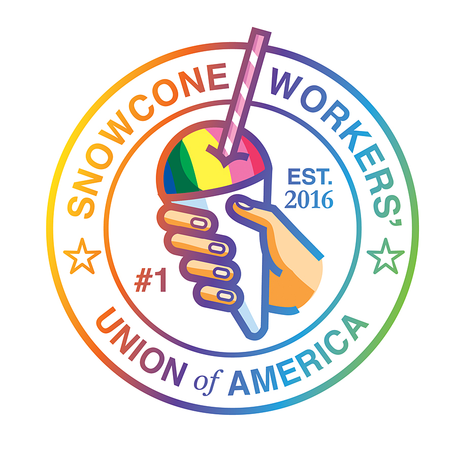 Snowcone Workers' Union logo design by logo designer Andrew Barton Design for your inspiration and for the worlds largest logo competition