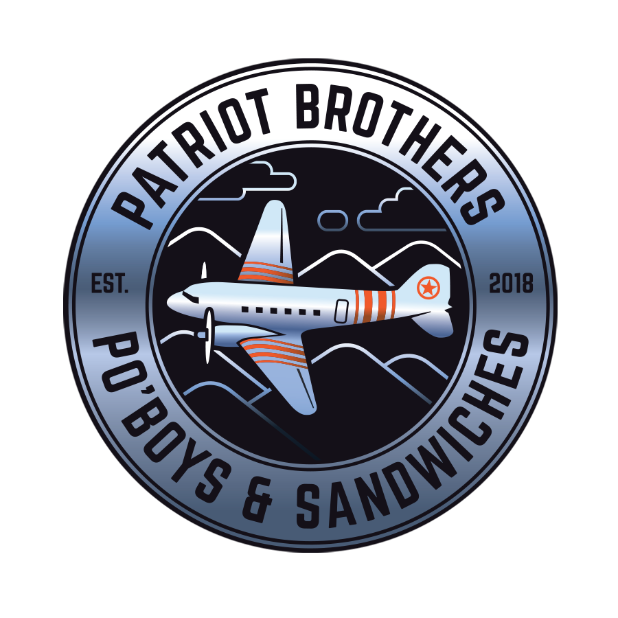 Patriot Brothers Po'Boys & Sandwiches logo design by logo designer Andrew Barton Design for your inspiration and for the worlds largest logo competition