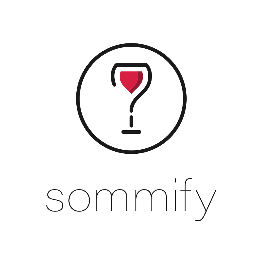 Sommify Logo, Blind Tasting Wine Game logo design by logo designer Andrew McKee Design for your inspiration and for the worlds largest logo competition