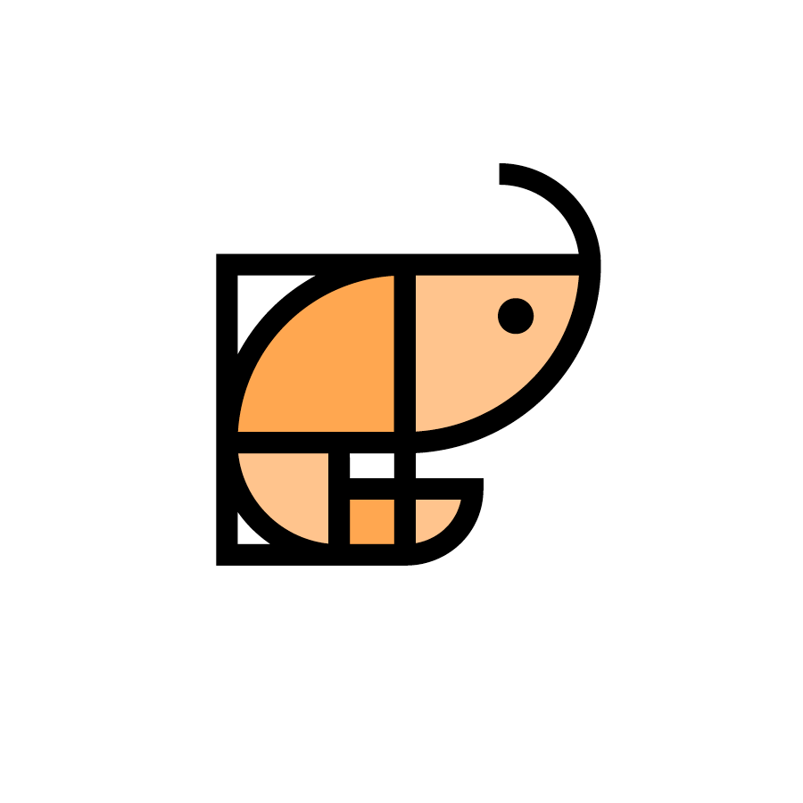 Golden Ratio Shrimp logo design by logo designer Kira Chao for your inspiration and for the worlds largest logo competition