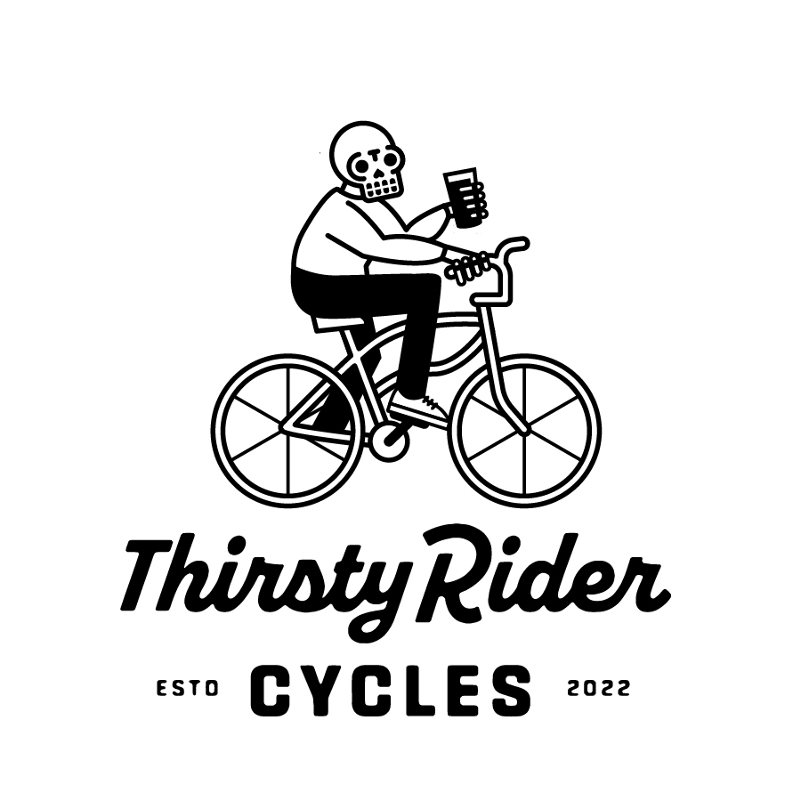 Thirsty Rider Black Rider 01 logo design by logo designer Hotel Graphic Design Company for your inspiration and for the worlds largest logo competition