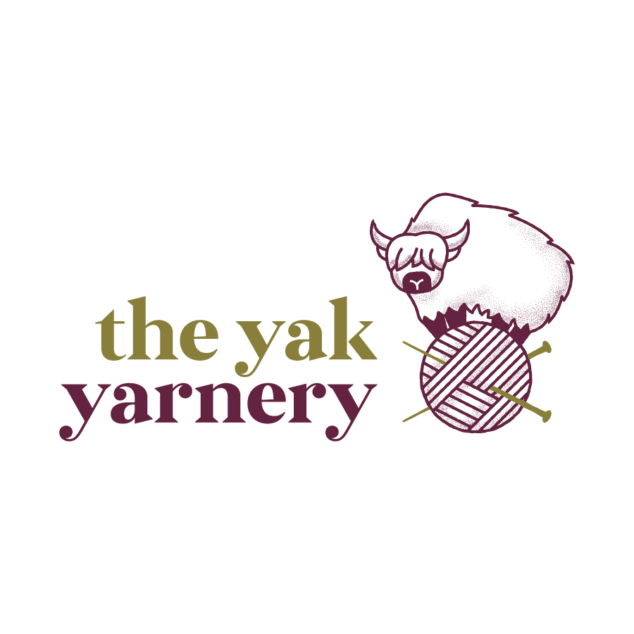 The Yak Yarnery logo design by logo designer Kristin Gibson for your inspiration and for the worlds largest logo competition