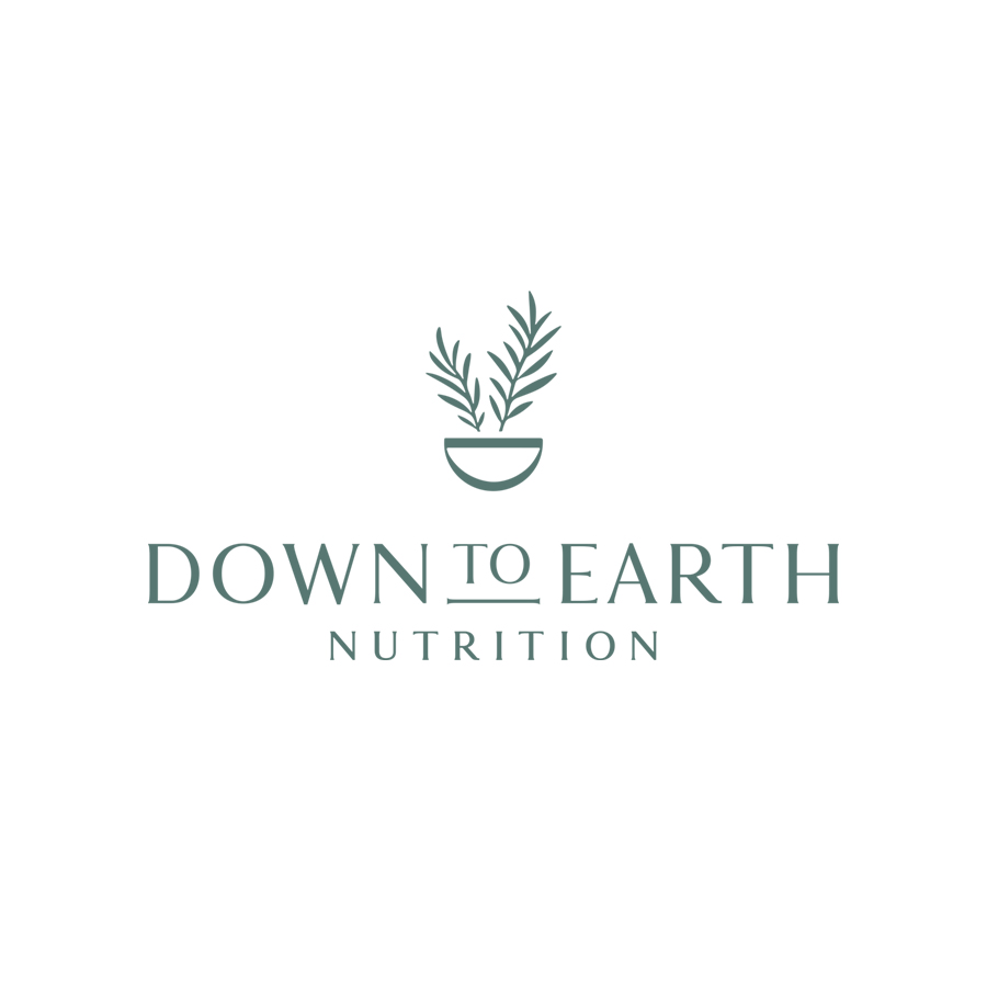 Down to Earth Nutrition Primary Logo logo design by logo designer Lisa Gorham Creative for your inspiration and for the worlds largest logo competition