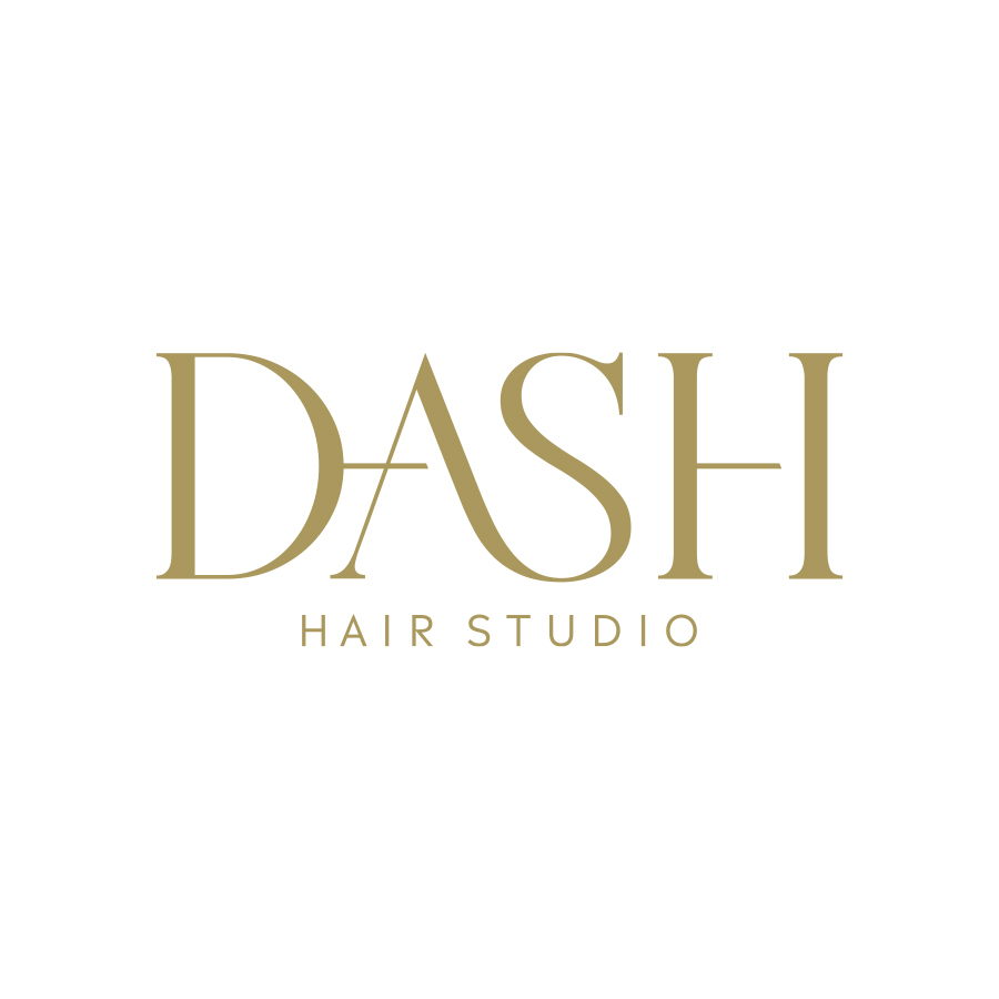 Dash Hair Studio Primary Logo logo design by logo designer Lisa Sirbaugh Creative for your inspiration and for the worlds largest logo competition