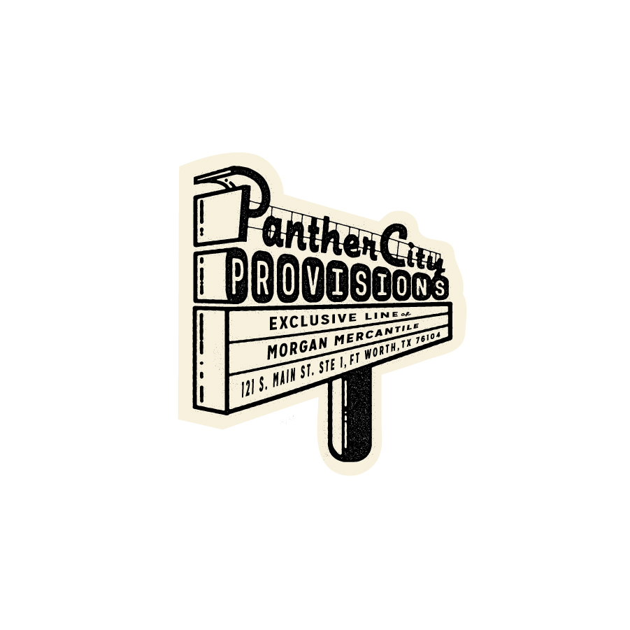 Panther City Provisions Sign logo design by logo designer Brokenstraw Co for your inspiration and for the worlds largest logo competition