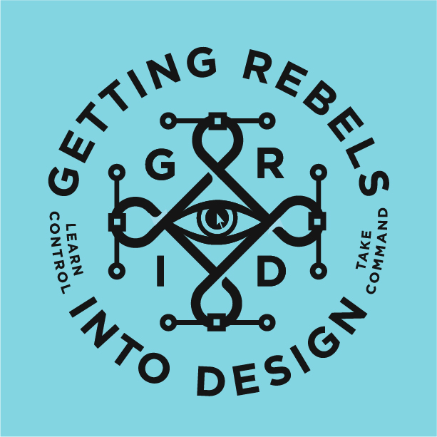 Getting Rebels Into Design logo design by logo designer T.Barnes Graphics for your inspiration and for the worlds largest logo competition