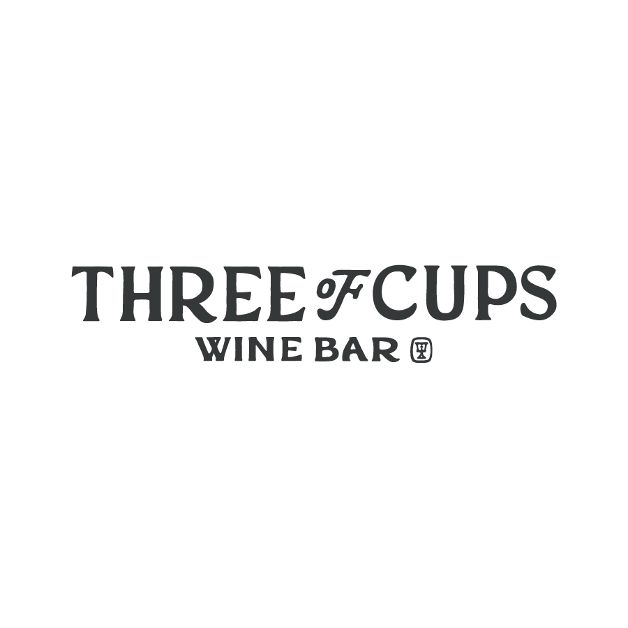 Three of Cups Wordmark Horizontal logo design by logo designer Pretty Useful Co. for your inspiration and for the worlds largest logo competition
