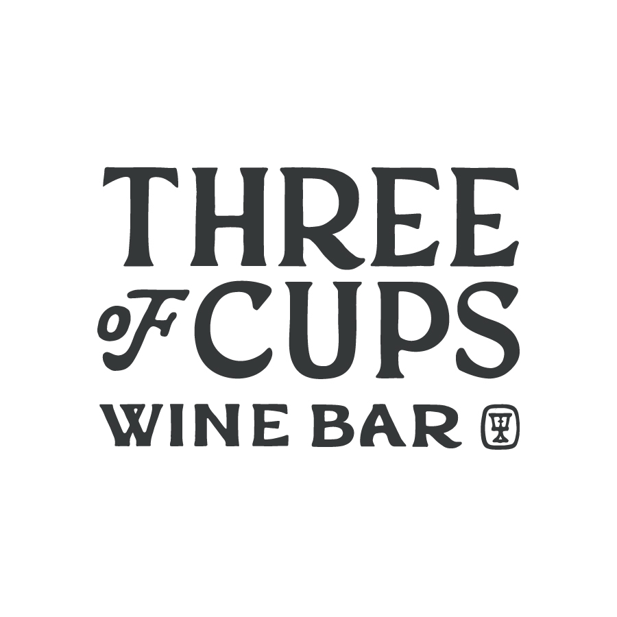 Three of Cups Logo Wordmark logo design by logo designer Pretty Useful Co. for your inspiration and for the worlds largest logo competition