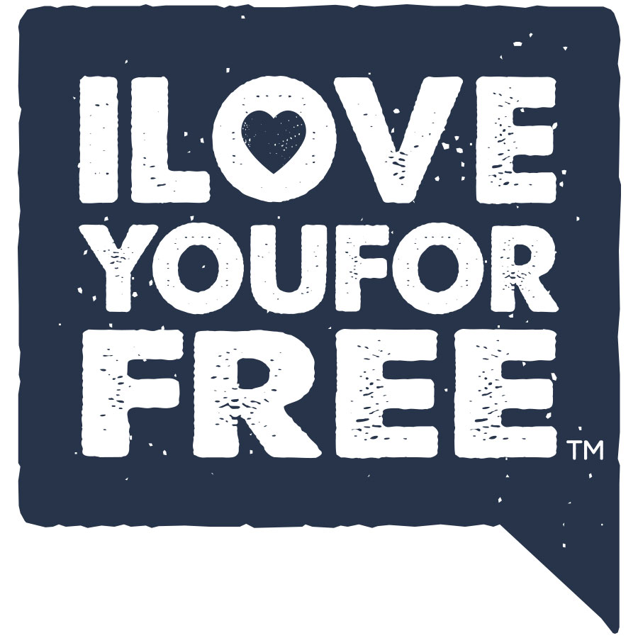 I Love You For Free Logo Design logo design by logo designer Luckythirteen Design for your inspiration and for the worlds largest logo competition