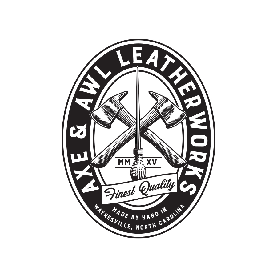 Axe & Awl Leather Works 2 logo design by logo designer Stark Designs for your inspiration and for the worlds largest logo competition