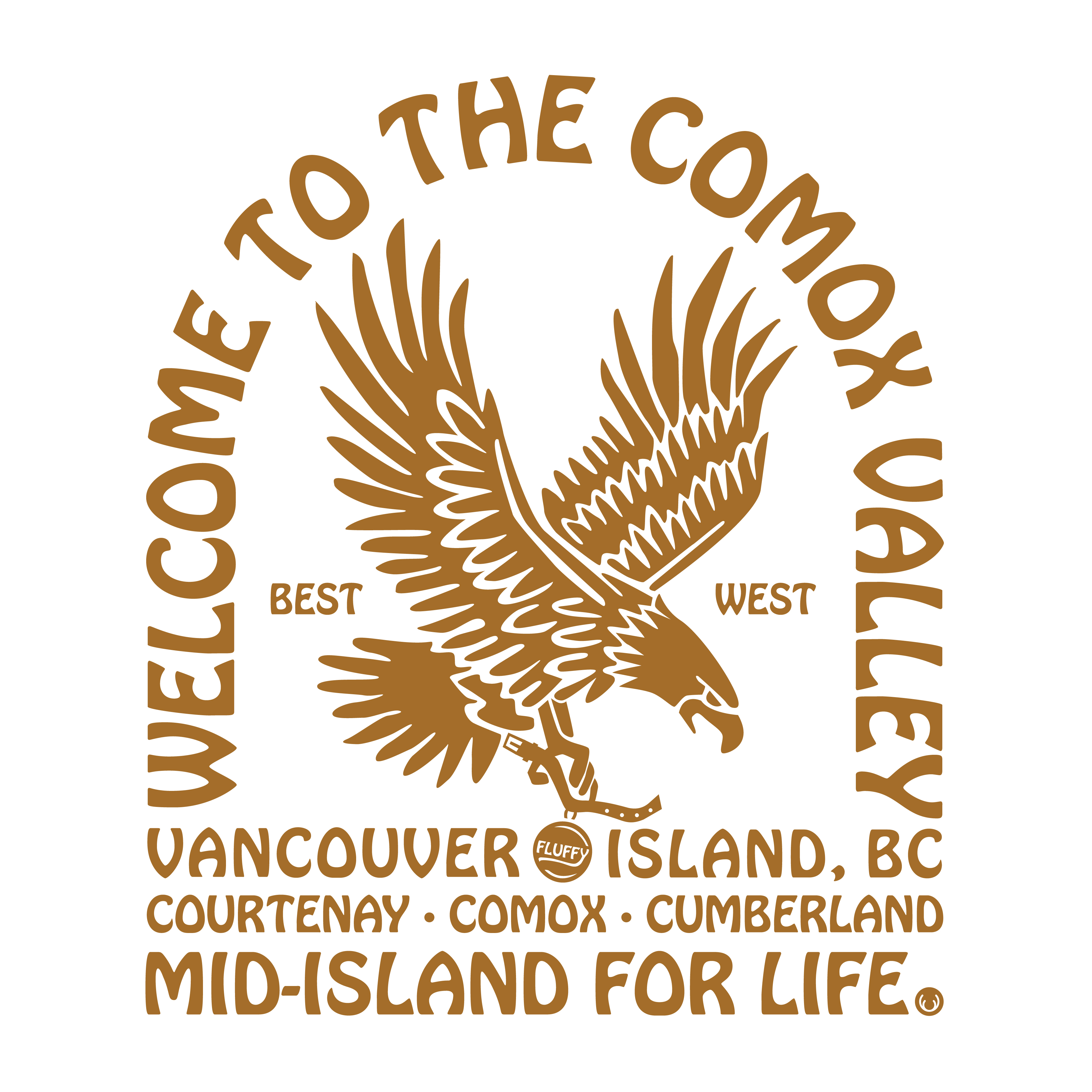 Comox Valley Eagle logo design by logo designer Caribou Creative for your inspiration and for the worlds largest logo competition