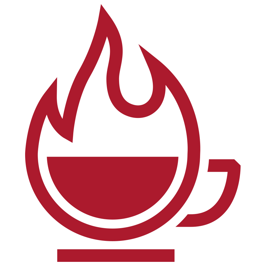Inferno Coffee Company logo design by logo designer Christy Forsythe Design for your inspiration and for the worlds largest logo competition