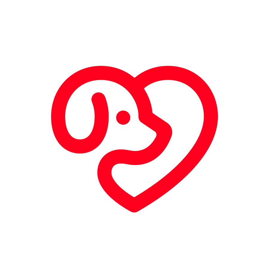 Puppy Heart / Line logo design by logo designer zen for your inspiration and for the worlds largest logo competition