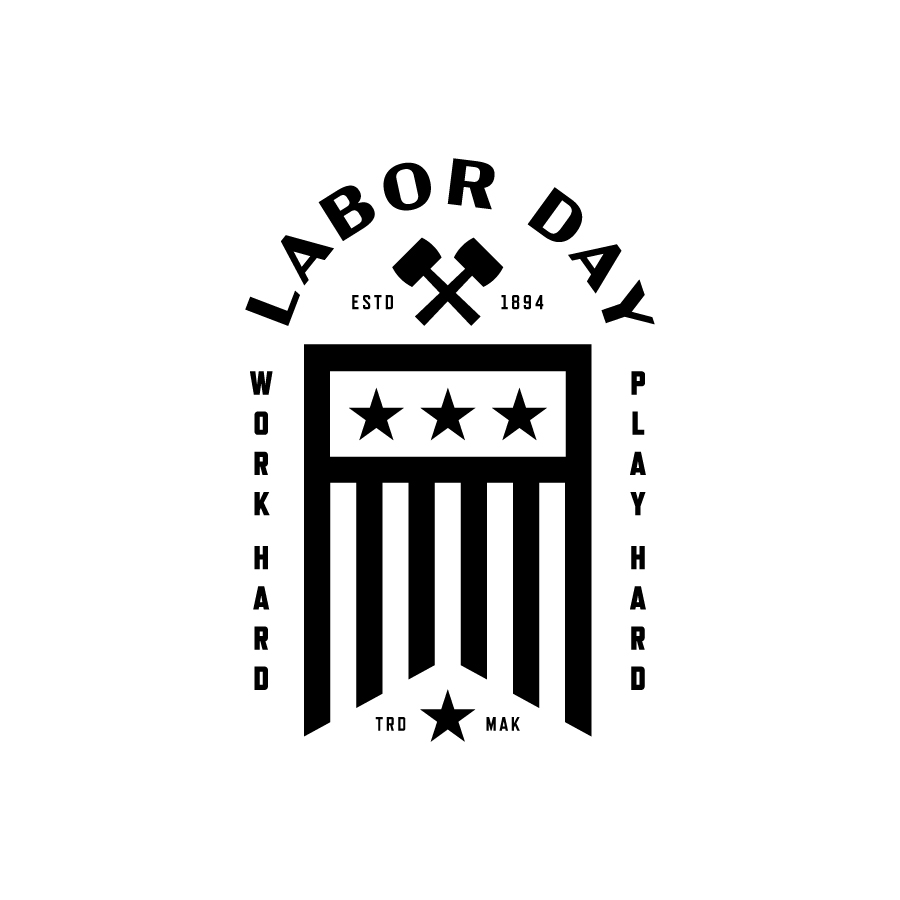Labor Day Badge 4 logo design by logo designer Malley Design for your inspiration and for the worlds largest logo competition