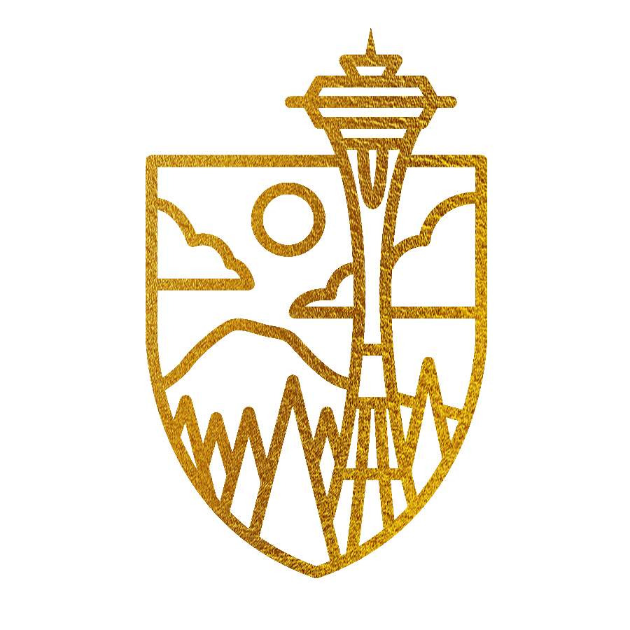 Seattle Badge logo design by logo designer Jordan Ballard for your inspiration and for the worlds largest logo competition
